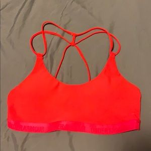 Under Armour Sports Bra Neon Pink Size M